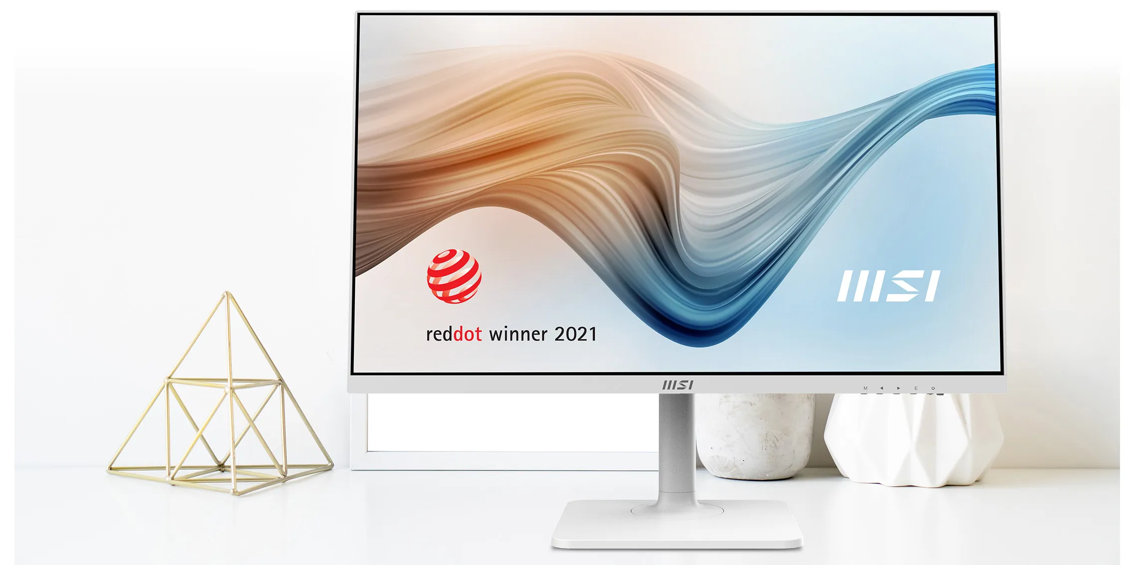 MSI Modern MD272XPW 27 Inch Monitor (White) overview 2