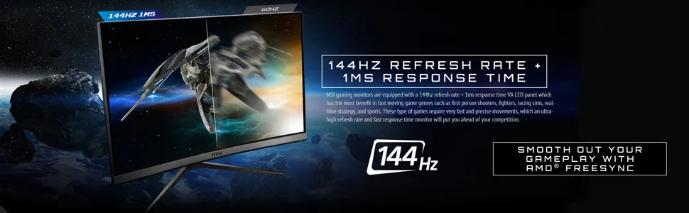MSI OPTIX MAG271CR 144HZ Free Sync 27 INCH Curved Gaming Monitor overview 2