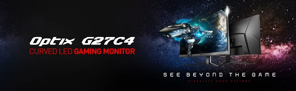 MSI Optix G27C4 27" FHD 165Hz Free Sync Curved Gaming Monitor overview 1