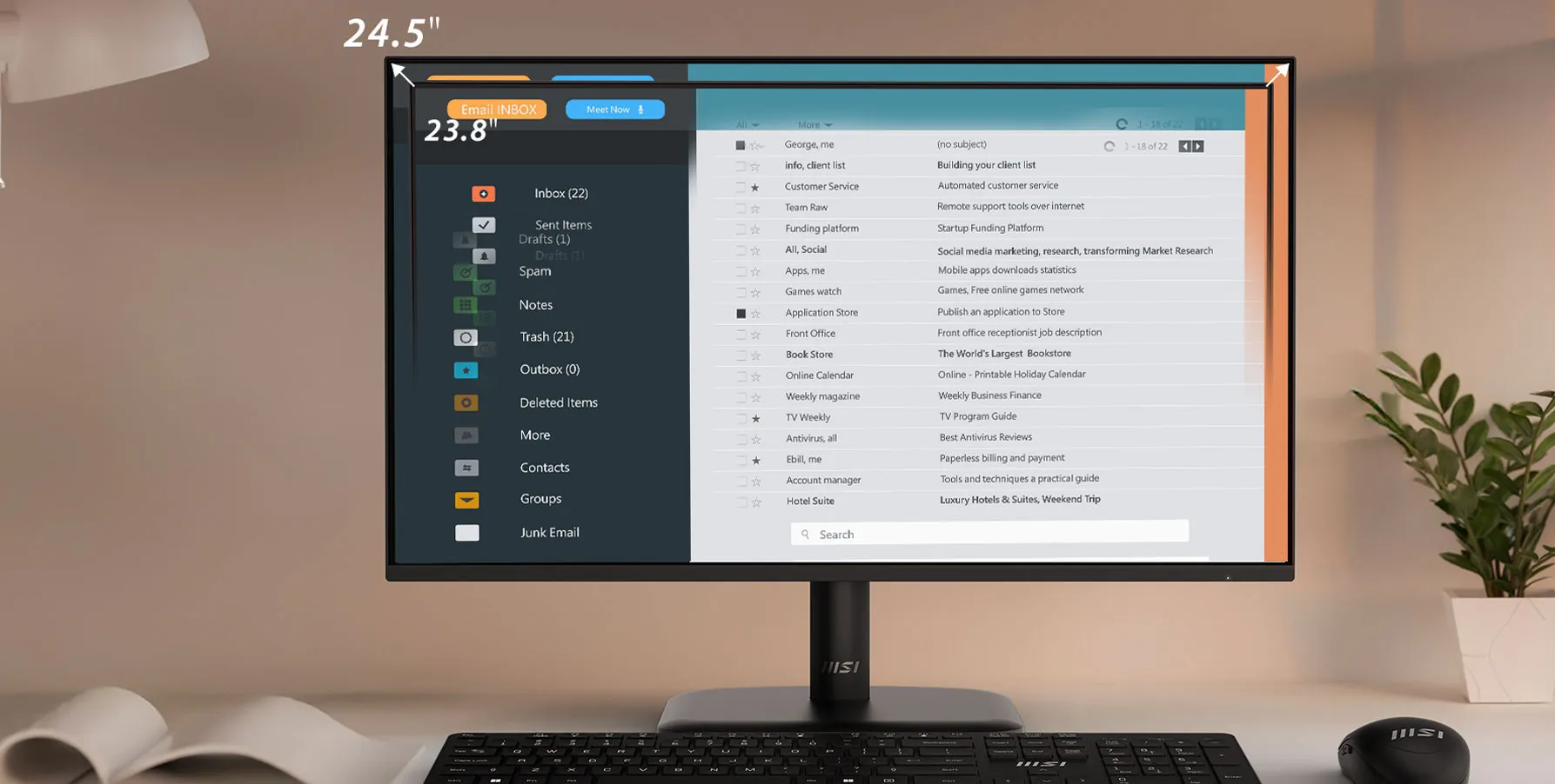 MSI PRO MP251L E2 24.5" Business Monitor overview 6