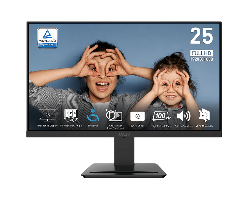 MSI PRO MP253 24.5 Inch FHD Office Monitor IPS Panel, 100 Hz