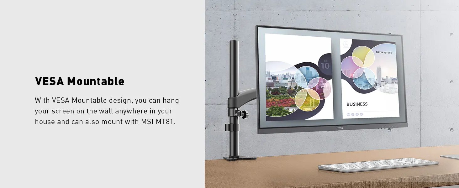 MSI PRO MP273P 27" FHD IPS 75Hz Professional Monitor overview 2