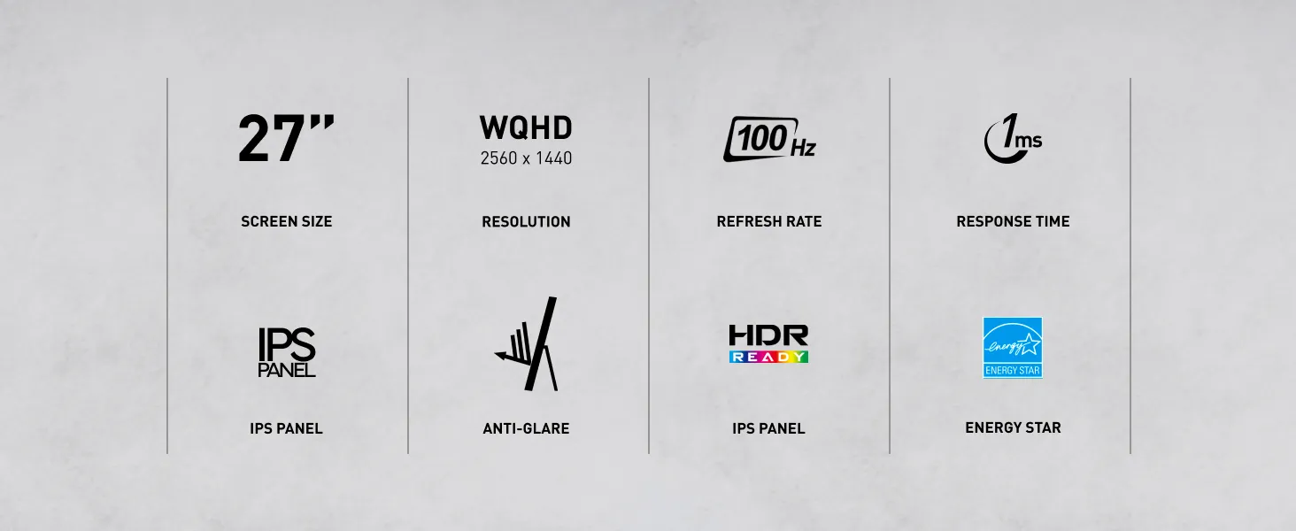MSI PRO MP275Q 27 WQHD Monitor overview 2