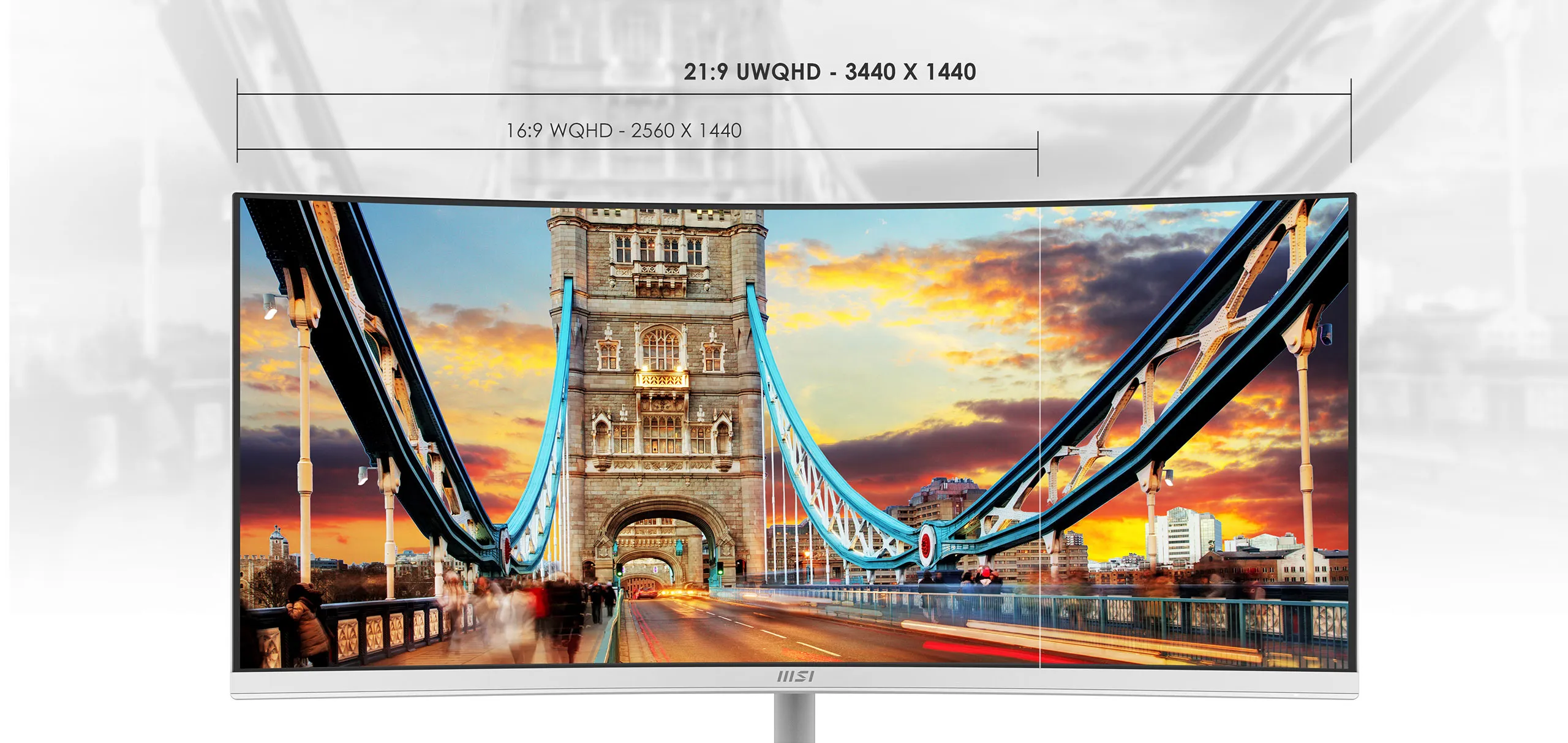 MSI PRO MP341CQW 34″ Professional Business Monitor overview 2
