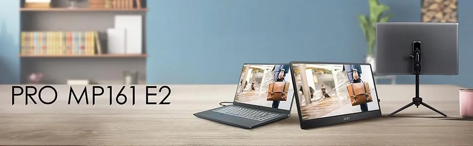 MSI Pro MP161 E2 16 Inch Portable And Ultra-Slim Monitor overview 1