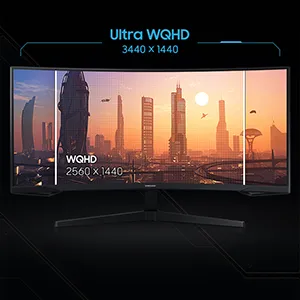 SAMSUNG Odyssey G5 34" 165Hz Curved Wide Gaming Monitor LC34G55TWWWXXL overview 3