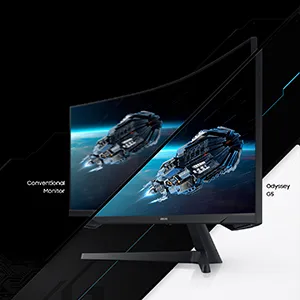 SAMSUNG Odyssey G5 34" 165Hz Curved Wide Gaming Monitor LC34G55TWWWXXL overview 5