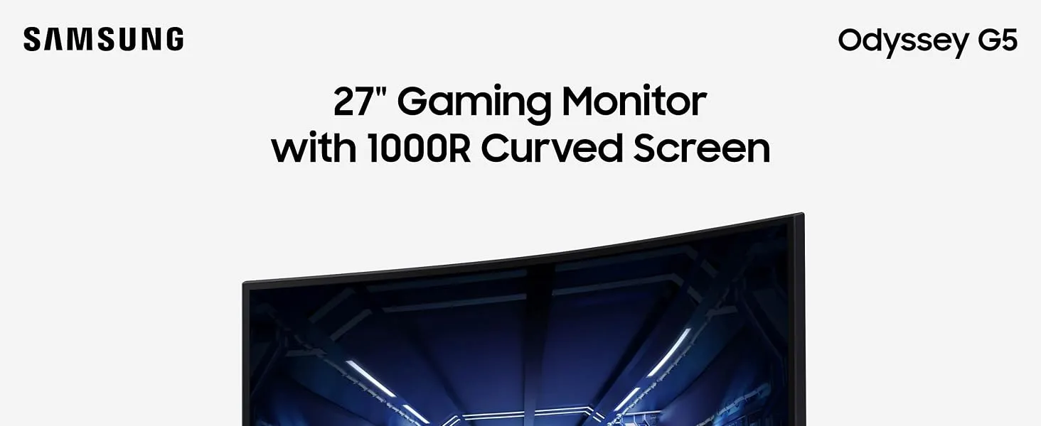 SAMSUNG Odyssey G5 Series 27-Inch Gaming Monitor (LC27G55TQWNXZA) overview 1