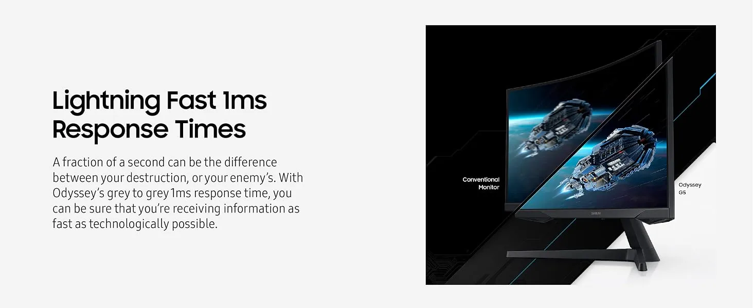 SAMSUNG Odyssey G5 Series 27-Inch Gaming Monitor (LC27G55TQWNXZA) overview 7
