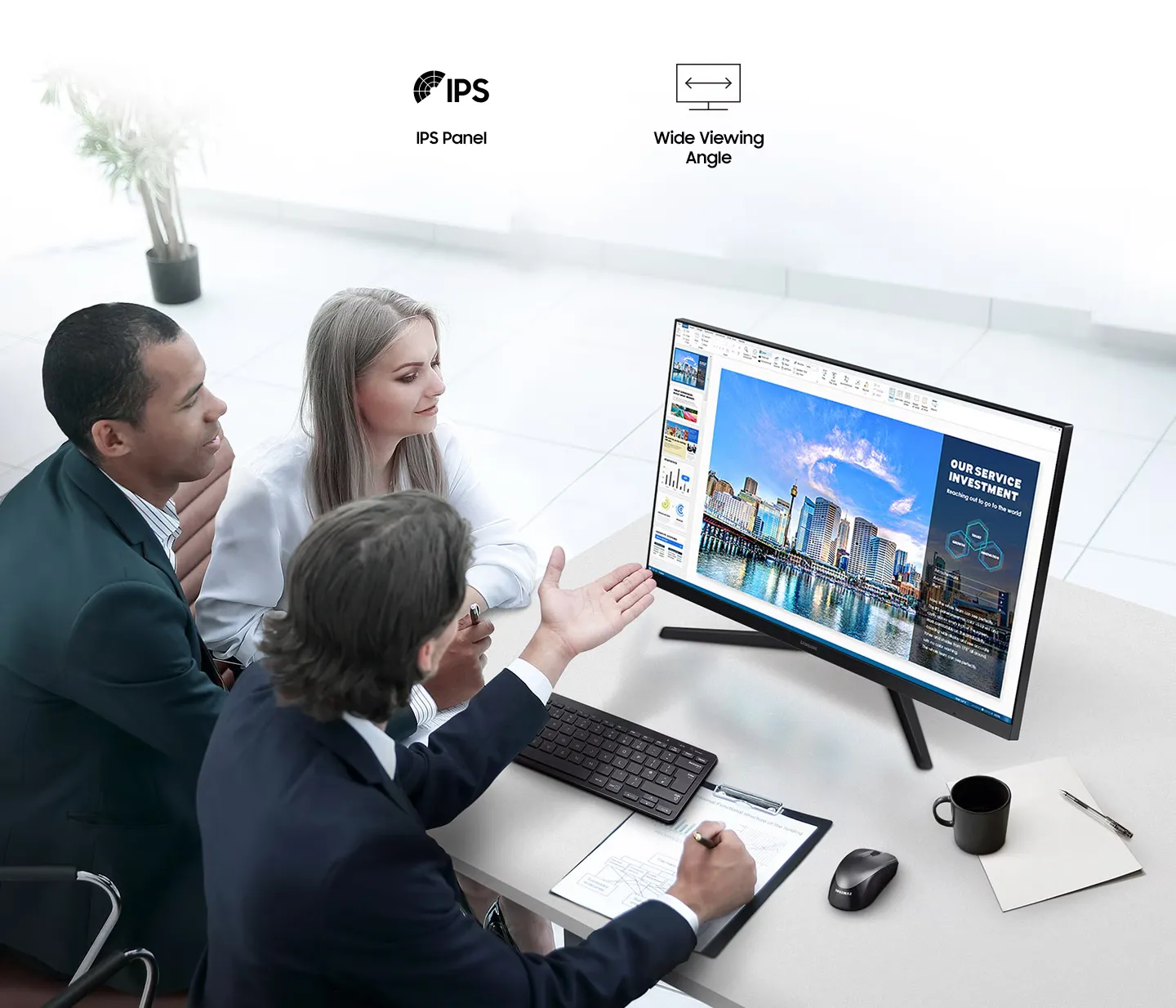 Samsung LS24C312EAWXXL 24" FHD IPS Monitor overview 2