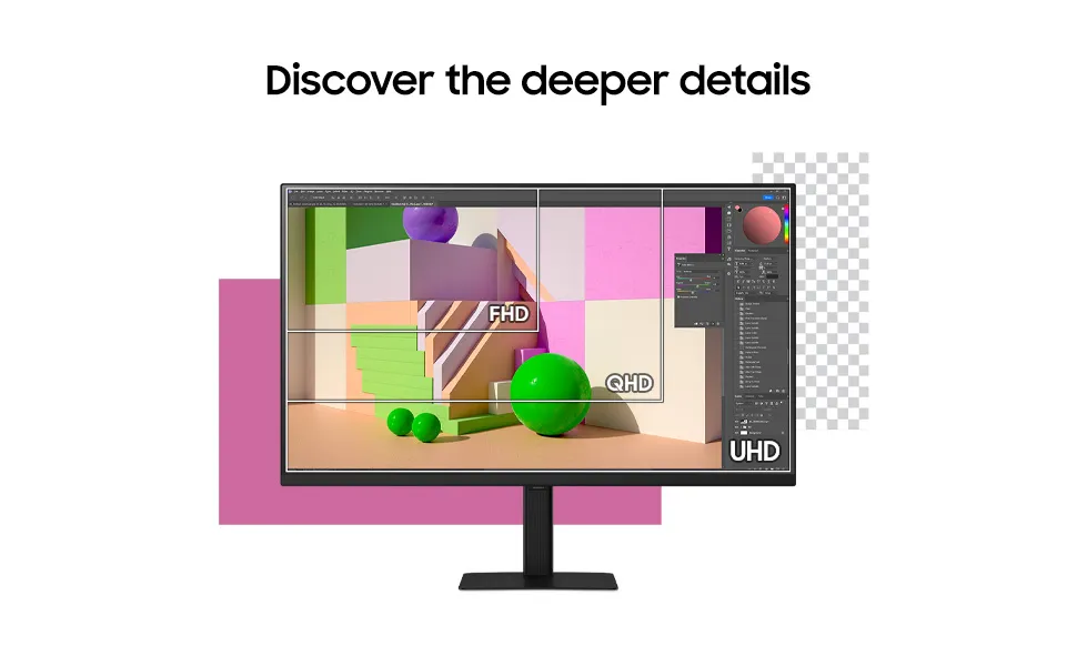 Samsung LS27D700EAWXXL 27" (68.47cm) 4K ViewFinity S7 Monitor overview 3