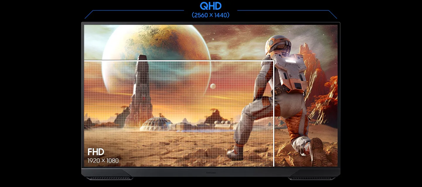 Samsung LS27FG510EWXXL 27" Odyssey G5 QHD 180Hz Gaming Monitor overview 3