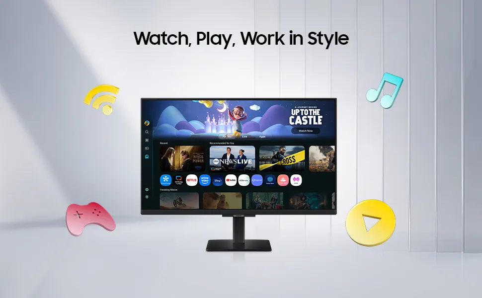 Samsung LS27FM500EWXXL 27" IPS FHD 1920 x 1080 M5 Smart Monitor with Smart TV Experience overview 1