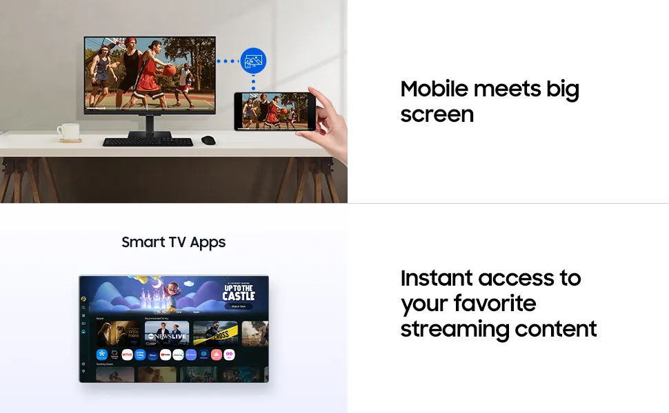 Samsung LS27FM500EWXXL 27" IPS FHD 1920 x 1080 M5 Smart Monitor with Smart TV Experience overview 3