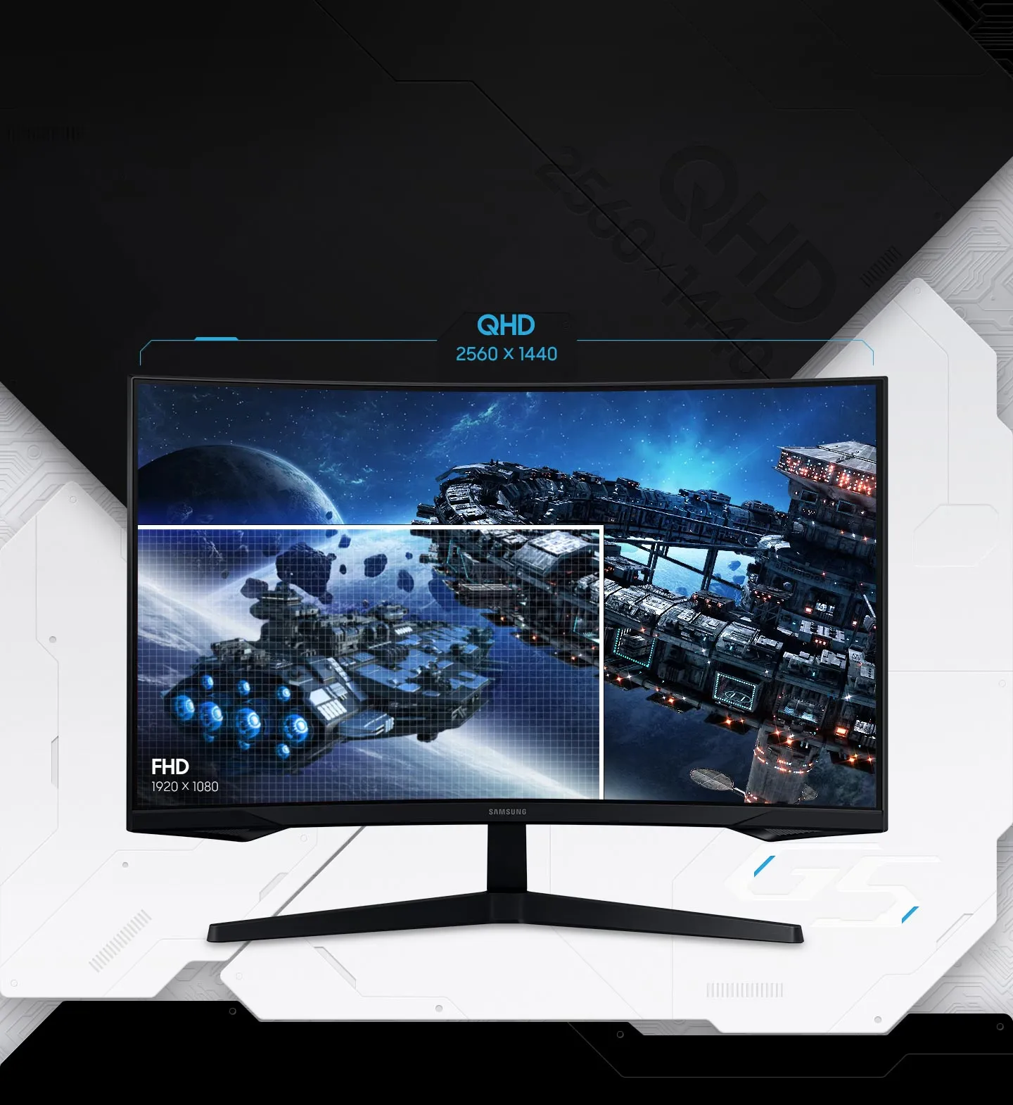 Samsung LS32CG550EWXXL 32 Inch Curved Gaming Monitor overview 2
