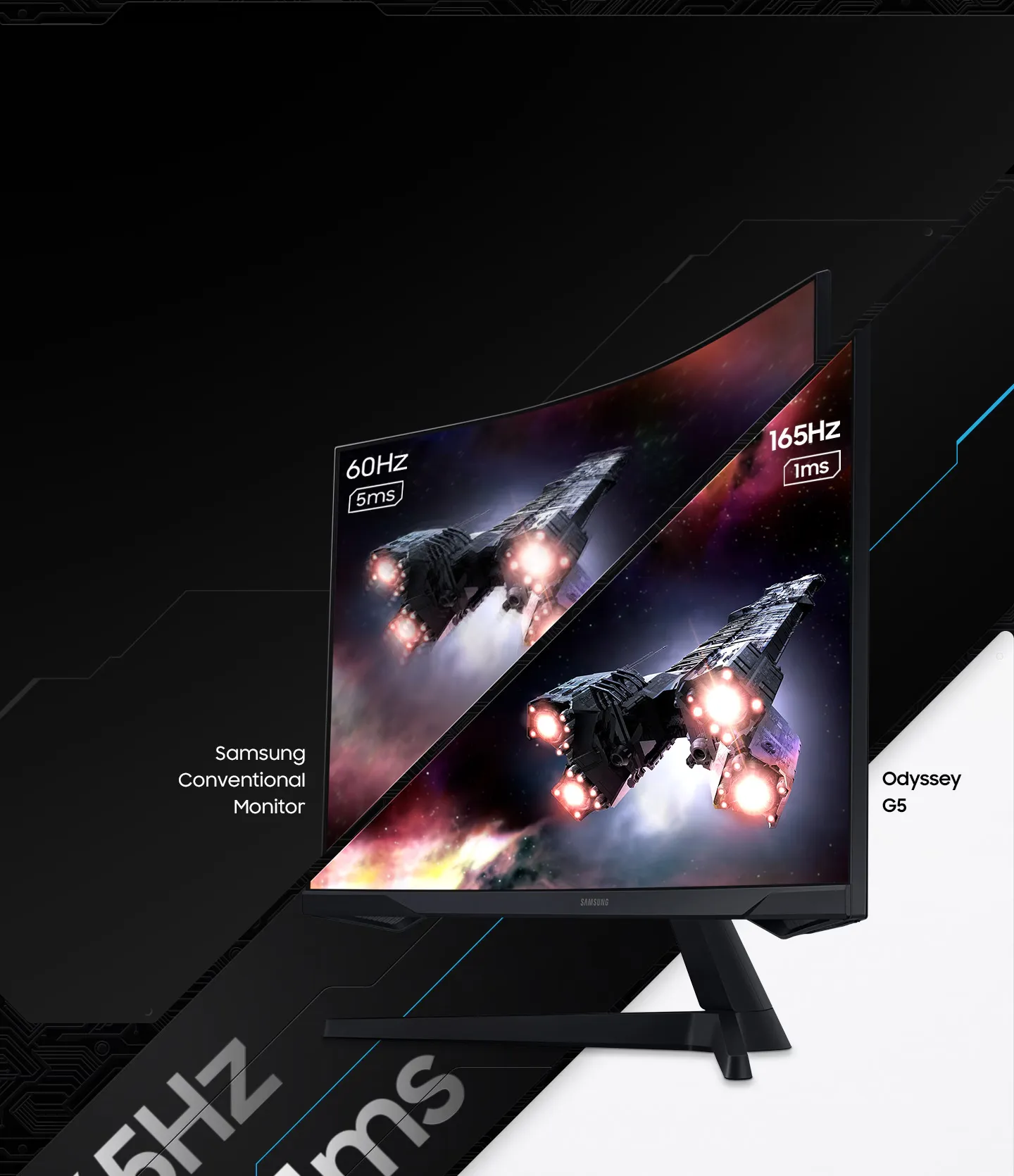 Samsung LS32CG550EWXXL 32 Inch Curved Gaming Monitor overview 4