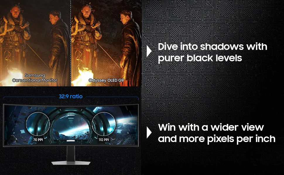 Samsung LS49DG930SWXXL Odyssey OLED G9 2K DQHD 49 Inch Curved Gaming Monitor overview 5