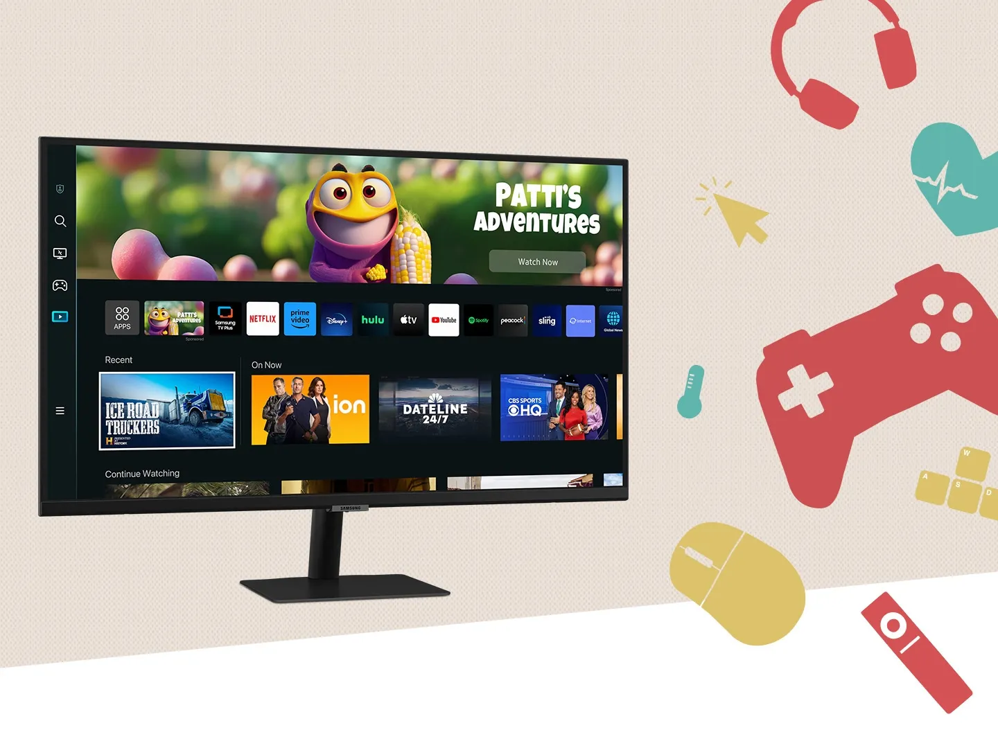 Samsung M5 LS27CM500EWXXL 68.58 cm (27 ") FHD Smart Monitor Black overview 1