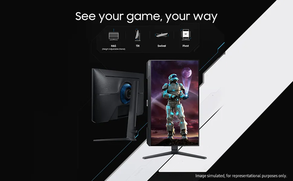 Samsung Odyssey G4 LS25BG400EWXXL 25 Inch Gaming Monitor overview 5