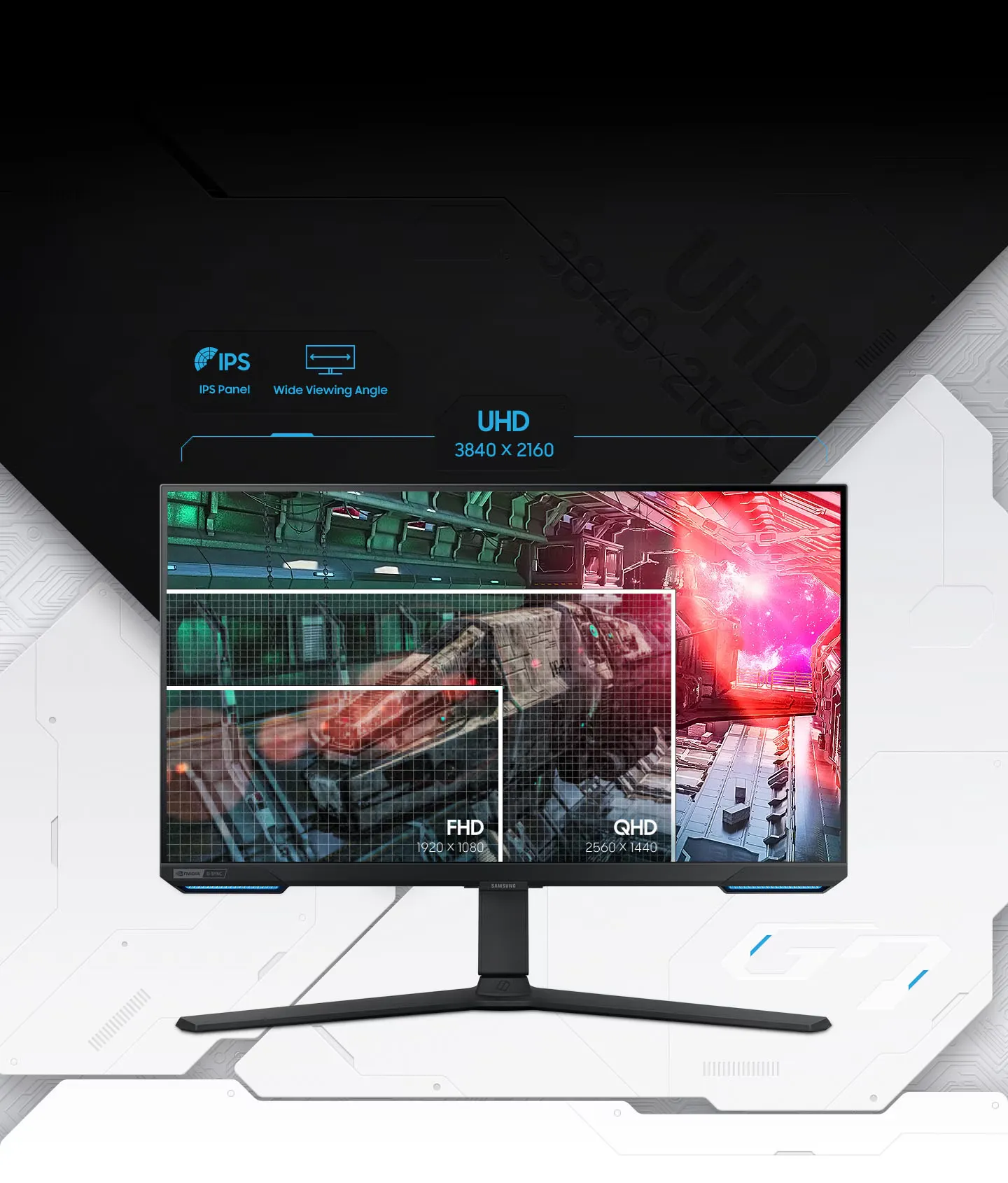 Samsung Odyssey G7 28" 4K UHD 144Hz IPS Gaming Monitor LS28BG700EWXXL overview 4