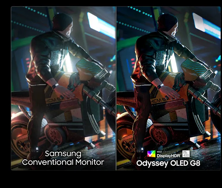Samsung Odyssey QD-OLED G8 32-inch (80 cm) 4K 3840 x 2160 Glare Free Gaming Flat Monitor, OLED Safeguard+, 240Hz, 0.03ms, FreeSync Premium Pro, HDR10+ Gaming, HAS (LS32FG810SWXXL, Silver) overview 4