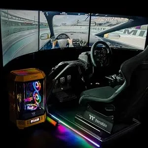 Thermaltake Triple Racing Monitor Stand (Black) overview 5
