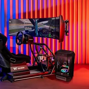 Thermaltake Triple Racing Monitor Stand (Black) overview 6