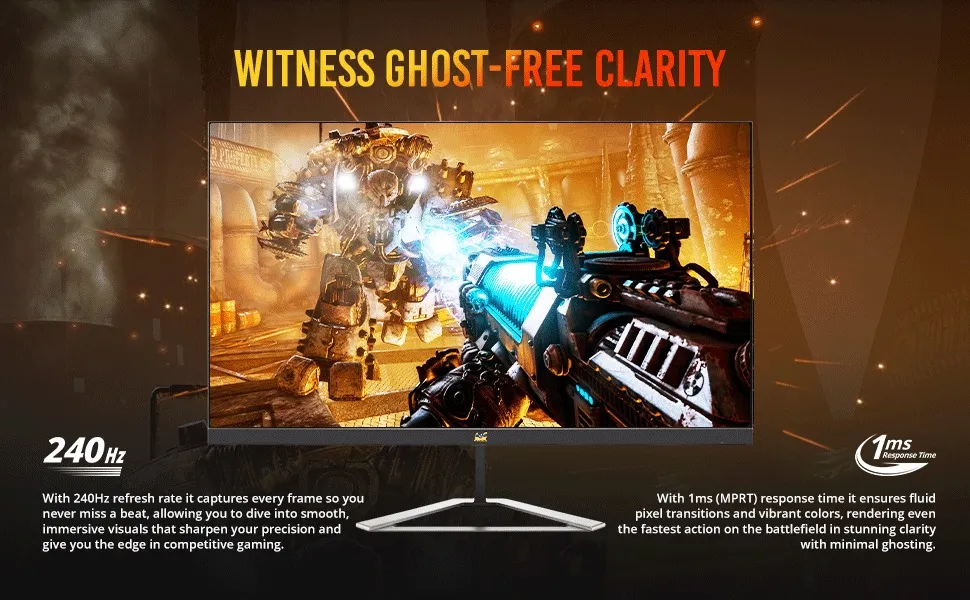VIEWSONIC VX2758A-2K-PRO-3 27 Inch QHD 240Hz IPS Panel 130% SRGB 1MS Freesync IPS Gaming Monitor overview 3