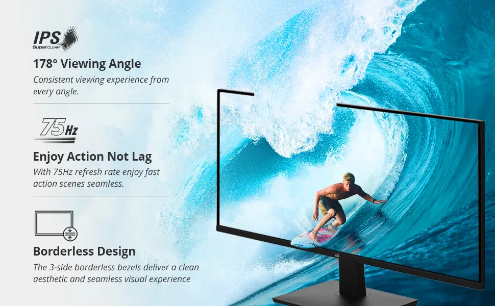 ViewSonic VA2932-MHD 29" WFHD IPS Wide Screen Monitor Black overview 3