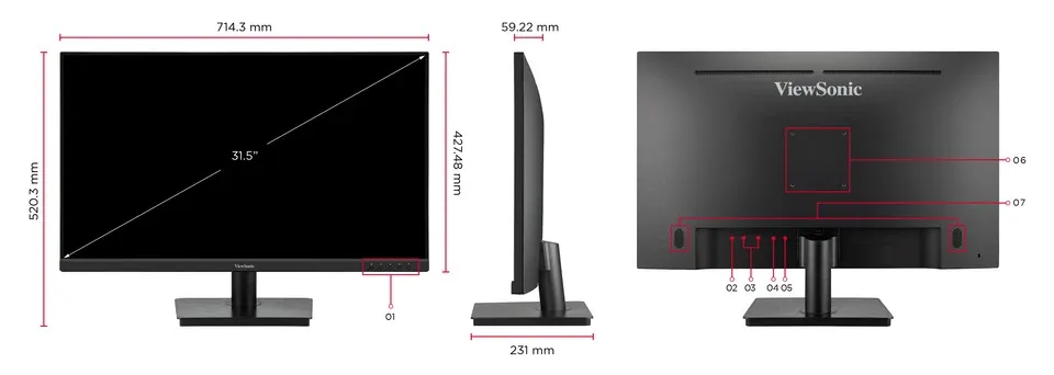 ViewSonic VA3208-4K-MHD 32 Inch 4K Monitor with Built-in Speakers overview 10