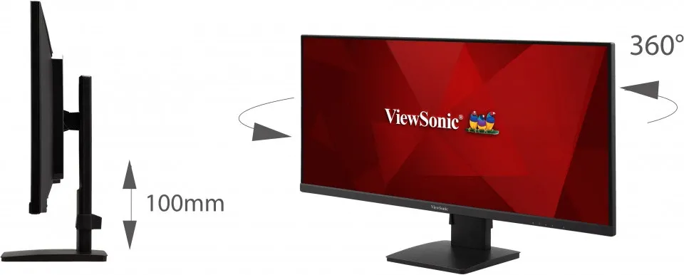 ViewSonic VA3456-MHDJ 34" UWQHD Free Sync Ultra Wide Monitor Black overview 6