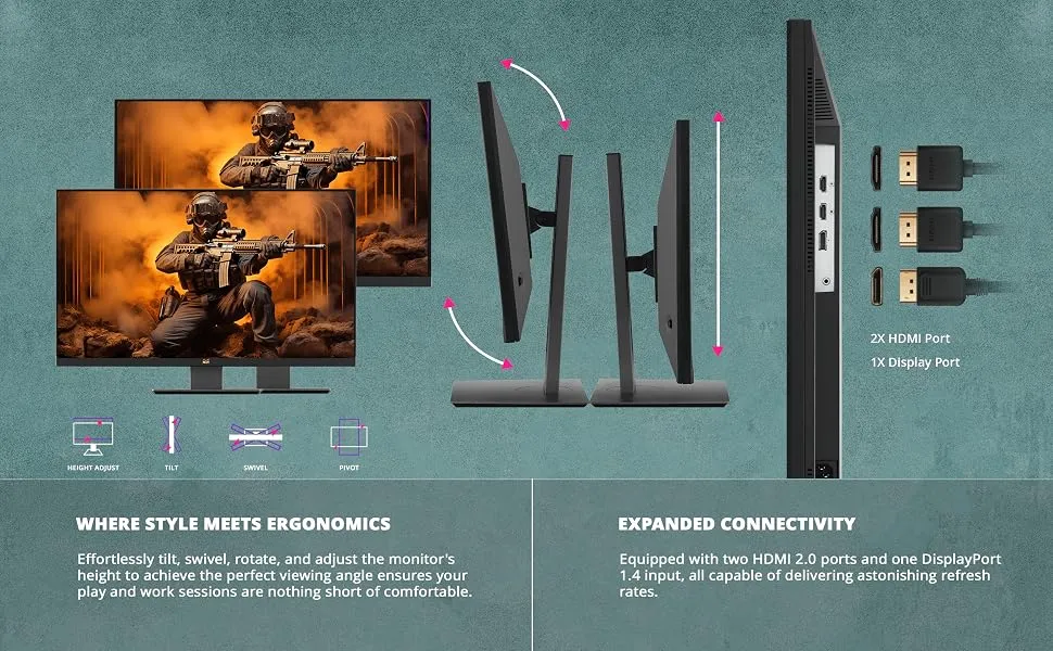 ViewSonic VX2758A-2K-PRO-4 27 Inch Gaming Monitor overview 4