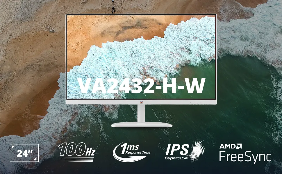 Viewsonic VA2432-H-W 24 Inch 100hz FHD IPS Monitor overview 1