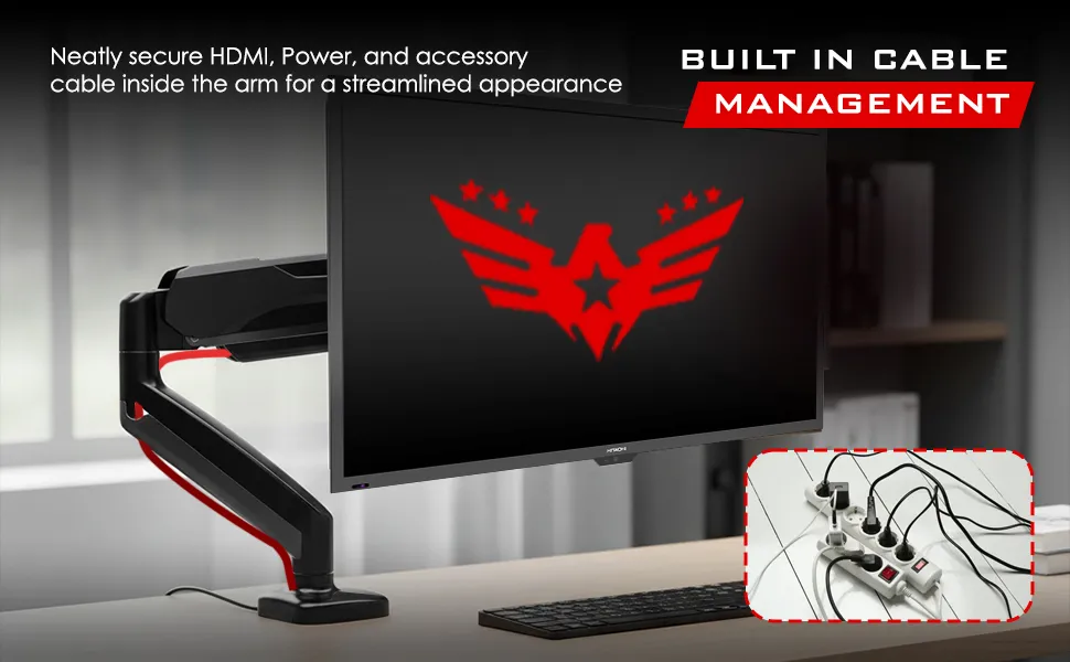 WAR HAMMER Heavy Duty Pro Series Monitor Stand with Laptop Tray (PRO Series MLP) overview 6