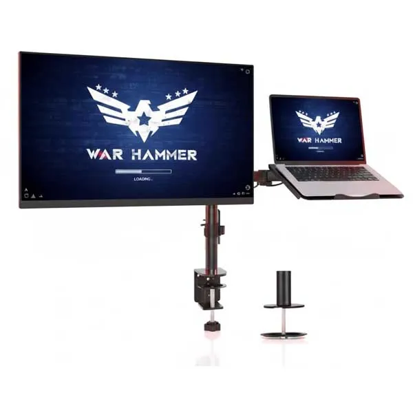 WAR HAMMER Heavy Duty Pro Series Monitor Stand with Laptop Tray (PRO Series MLP)