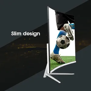 ZEBRONICS Zeb-AC32FHD LED Curved 75Hz 80Cm (32") (81.28 Cm) 1920x1080 Pixels FHD Resolution Monitor with HDMI + VGA Dual Input, Built-in Speaker, Max 250 Nits Brightness, Black overview 4