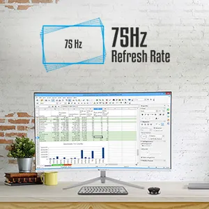 ZEBRONICS Zeb-AC32FHD LED Curved 75Hz 80Cm (32") (81.28 Cm) 1920x1080 Pixels FHD Resolution Monitor with HDMI + VGA Dual Input, Built-in Speaker, Max 250 Nits Brightness, Black overview 6