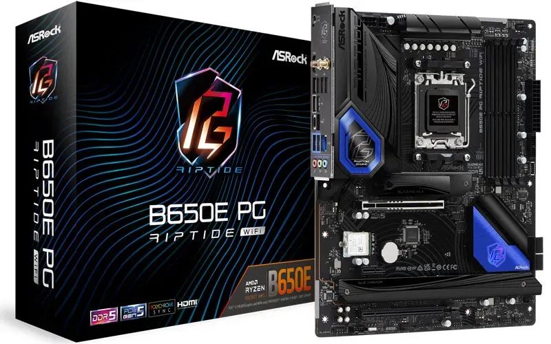 ASRock B650E PG Riptide WIFI Motherboard overview 2