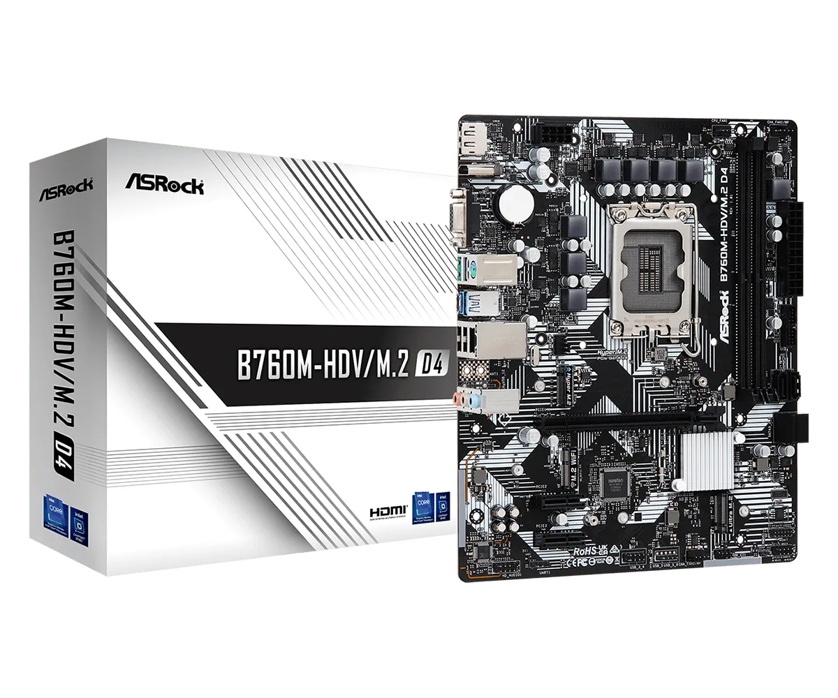 ASRock B760M-HDV/M.2 DDR4 Motherboard overview 1