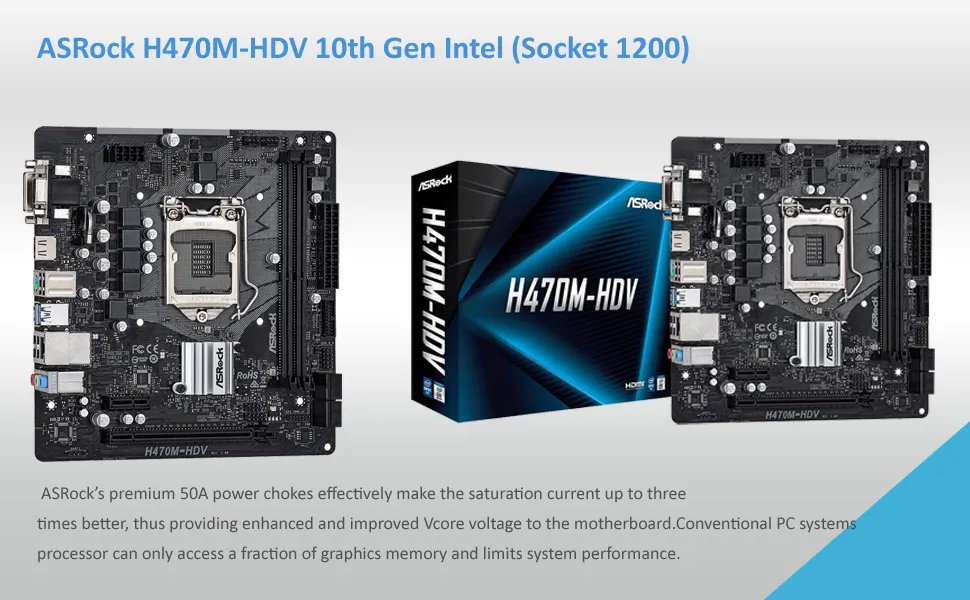 ASRock H470M-HDV Intel Motherboard overview 5