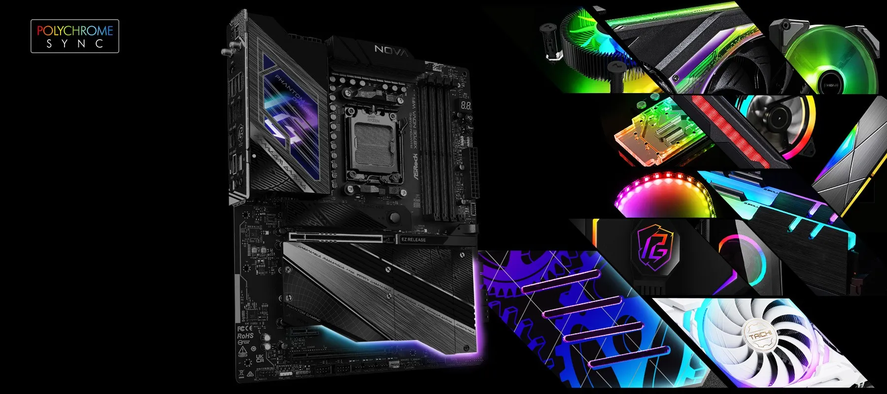 ASRock Phantom Gaming X870E Nova WiFi AM5 ATX Motherboard overview 18
