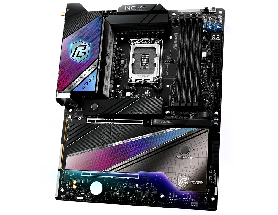 ASRock Phantom Gaming Z890 Nova WIFI Motherboard overview 1