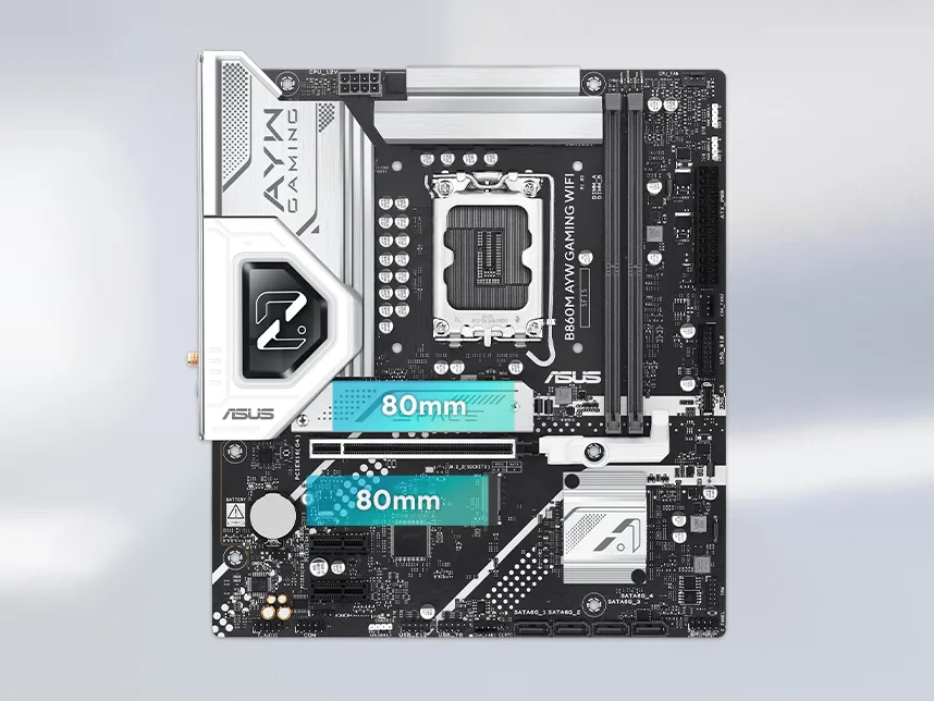 ASUS B860M AYW Gaming Wifi DDR5 Intel Motherboard overview 4