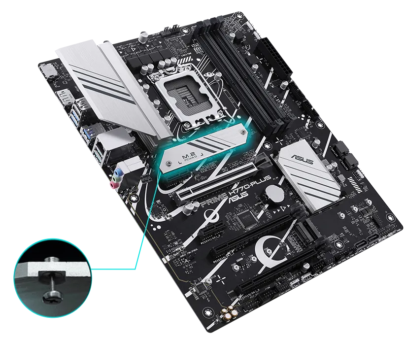 ASUS PRIME H770-PLUS Intel LGA 1700 DDR5 Motherboard Supports Intel 12th, 13th & 14th Gen Processors overview 2