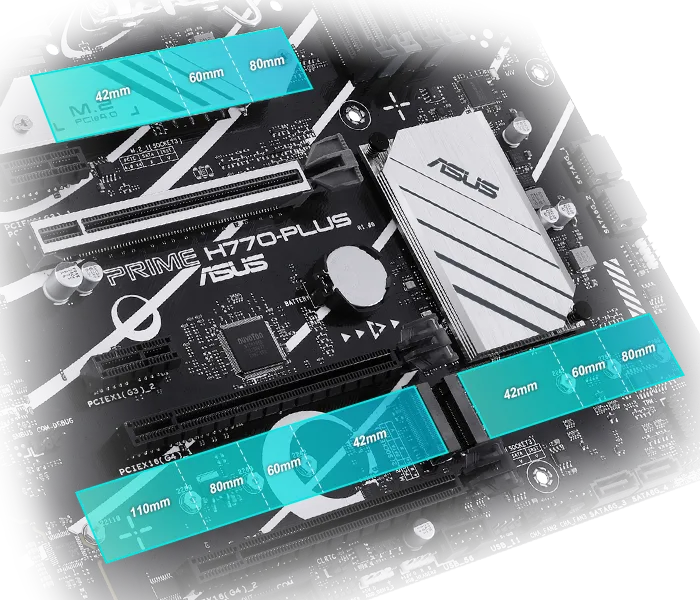 ASUS PRIME H770-PLUS Intel LGA 1700 DDR5 Motherboard Supports Intel 12th, 13th & 14th Gen Processors overview 7