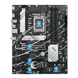 ASUS Prime H770-PLUS D4 Intel H770 (13th, 14th and 12th Gen) LGA 1700 ATX Motherboard with PCIe 5.0, 3xPCIe 4.0 M.2 Slots,DDR4,2.5Gb LAN,DisplayPort, HDMI,USB 3.2 Gen 2 Type-C,Thunderbolt™ (USB4®) Support overview 5
