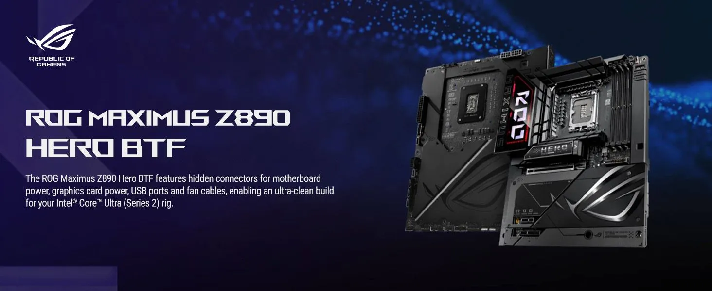 ASUS ROG MAXIMUS Z890 HERO BTF LGA 1851 ATX Motherboard overview 1