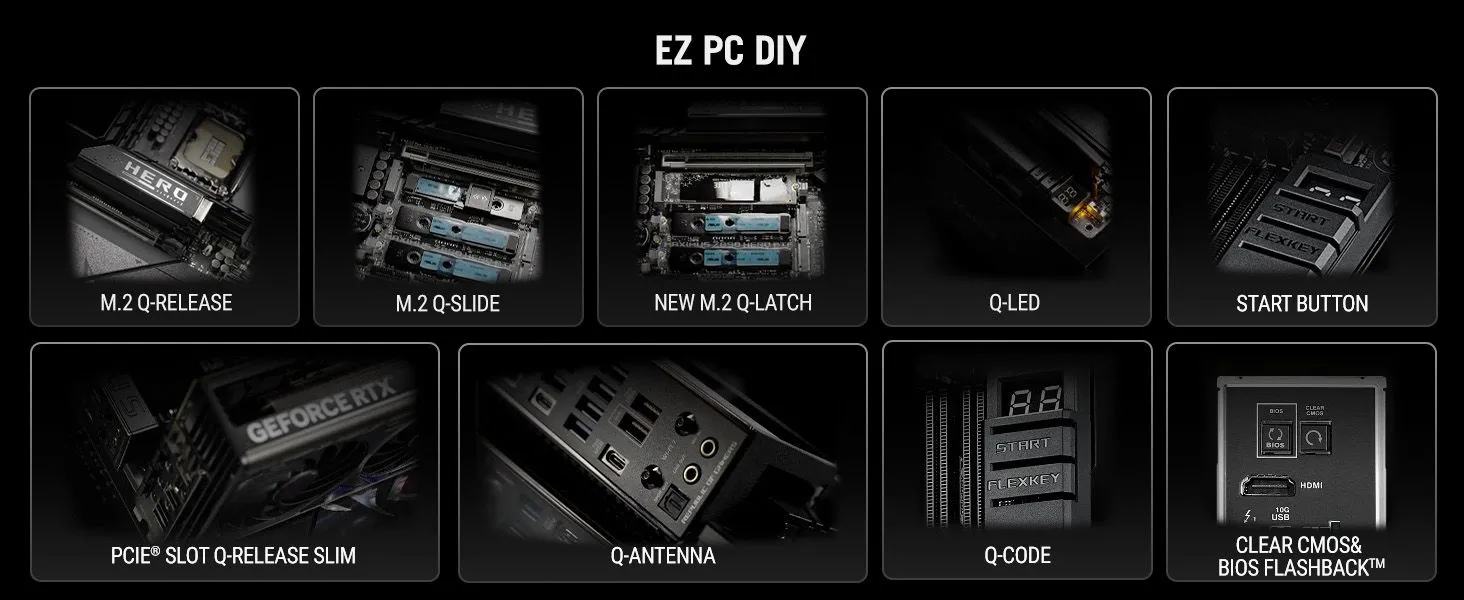 ASUS ROG MAXIMUS Z890 HERO BTF LGA 1851 ATX Motherboard overview 6