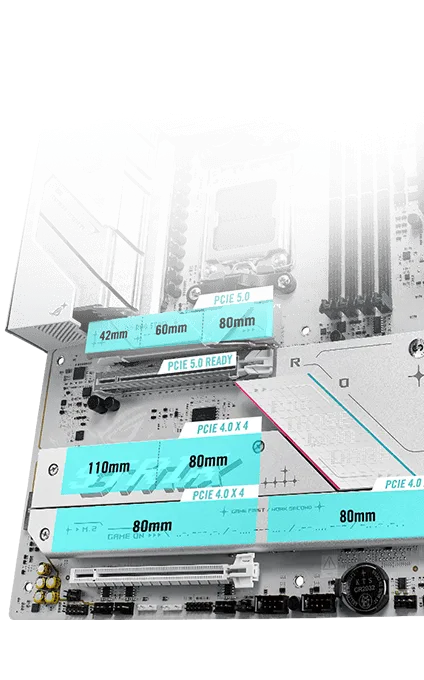 ASUS ROG STRIX B850-A Gaming WIFI ATX Motherboard (White) overview 14