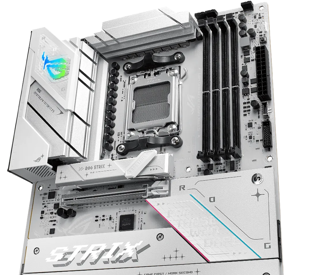 ASUS ROG STRIX B850-A Gaming WIFI ATX Motherboard (White) overview 7